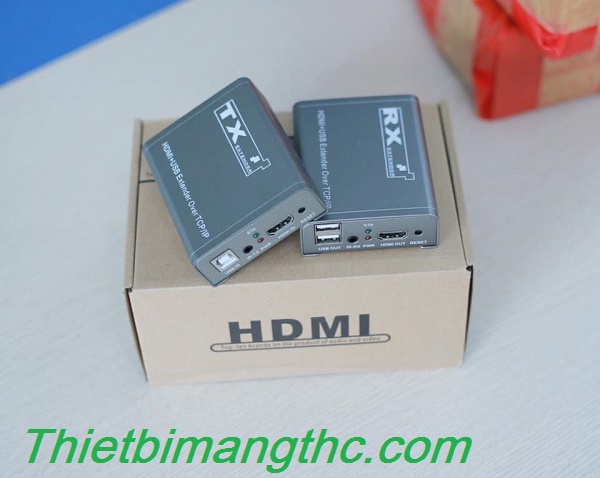 Bộ kéo dài HDMI sang Lan 200M cổng USB cao cấp